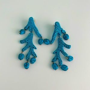 Tuckernuck Blue Coral Beaded Earrings